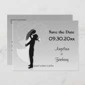 Silver Ombre Bewaar de datum van de Kaart van de h (Voorkant / Achterkant)