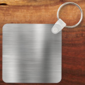 Silver Ombre Folie Drie Letter Monogram Sleutelhanger (Achterkant)