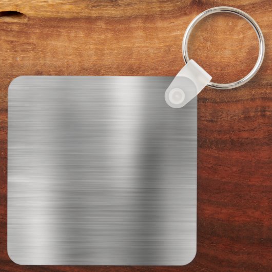 Silver Ombre Folie Drie Letter Monogram Sleutelhanger (Achterkant)