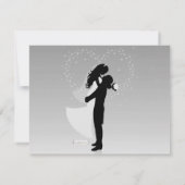 Silver Ombre Silhouette Formal Wedding Invite Kaart (Achterkant)