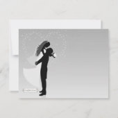 Silver Ombre Silhouette Formele Uitnodiging (Achterkant)