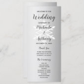 Silver Ombre Snowflake Winter Wedding Programmakaart (Voorkant / Achterkant)