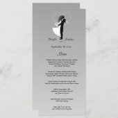 Silver Ombre  Wedding Menu Kaart (Voorkant / Achterkant)