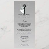Silver Ombre  Wedding Menu Kaart (Voorkant)