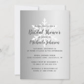 Silver Ombre Winter Snowflake Vrijgezellenfeest Kaart (Voorkant)