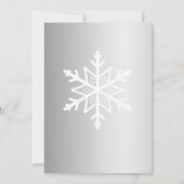 Silver Ombre Winter Snowflake Vrijgezellenfeest Kaart (Achterkant)