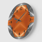 Silver Oranje Roestvrij staal Metaal 3 Grote Klok (Hoek)