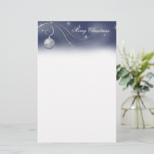 Silver Ornament-kerstfeestartikelen Briefpapier (Staand voorkant)