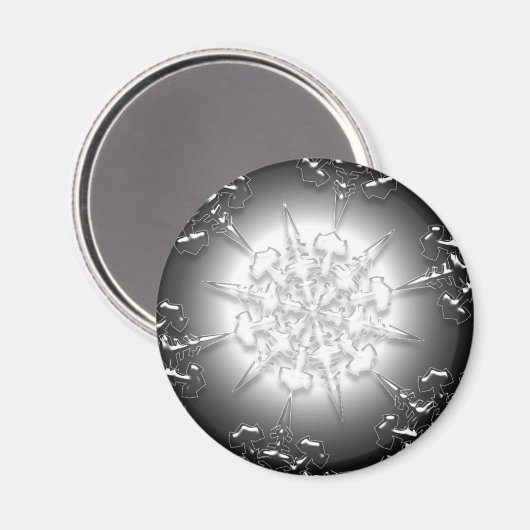 Silver Ornament Magnet (Voorkant / Achterkant)
