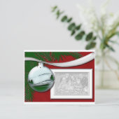 Silver Ornament Photo lijst Briefkaart (Staand voorkant)