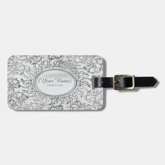 Silver Ornamental Kijk Bagagelabel (Voorkant horizontaal)