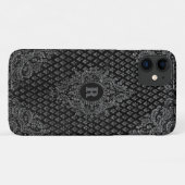 Silver Ornamental w/out uw Monogram Case-Mate iPhone Case (Achterkant (horizontaal))