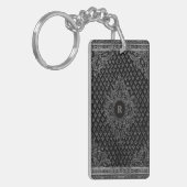 Silver Ornamental w/out uw Monogram Sleutelhanger (Voorkant Links)