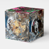 Silver Ornaments 4 Photo Favor Box Bedankdoosjes (Voorkant Zijde)