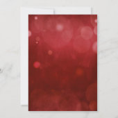 Silver Ornaments Red Bokeh kerstparty Kaart (Achterkant)