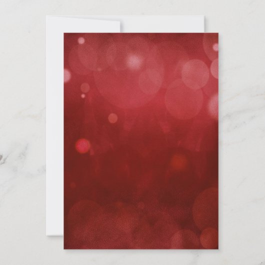 Silver Ornaments Red Bokeh kerstparty Kaart (Achterkant)
