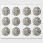Silver Ornaments Wrapping Paper Cadeaupapier (Vlak)