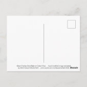 Silver Overlay Snowflake op kobalt Blue Briefkaart (Achterkant)