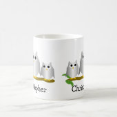 Silver Owls Design Personalised Koffiemok (Center)