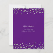 Silver Paars 60th Birthday Save Date Confetti Save The Date (Achterkant)