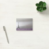 Silver Paars Paris Eiffel Tower Personalized Post-it® Notes (Kantoor)