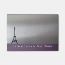 Silver Paars Paris Eiffel Tower Personalized Post-it® Notes