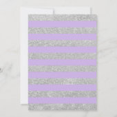 Silver Paars Quinceanera Uitnodiging (Achterkant)
