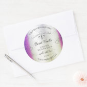 Silver  Paars Shimmery Marble Product Label (Envelop)