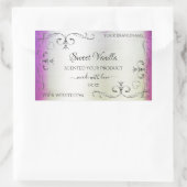 Silver  Paars Shimmery Marble Product Label (Tas)