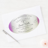 Silver  Paars Shimmery Marble Product Label (Envelop)