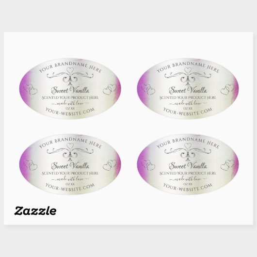 Silver Paars Shimmery Marble Product Label (Vel)