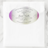 Silver  Paars Shimmery Marble Product Label (Tas)