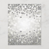 Silver Paarse Floral 50th Birthday Lights Invite (Achterkant)