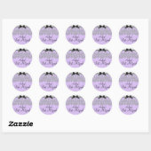 Silver/Paarse Forever Diamonds Bat Mitzvah Sticker (Vel)