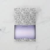 Silver Paarse Glitter & Jewel Bow Dank u kaart (Binnen)