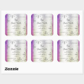 Silver Paarse marble Product Labels Logo (Vel)