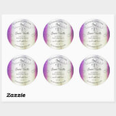 Silver Paarse marble Product Labels Logo (Vel)