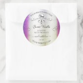 Silver Paarse marble Product Labels Logo (Tas)