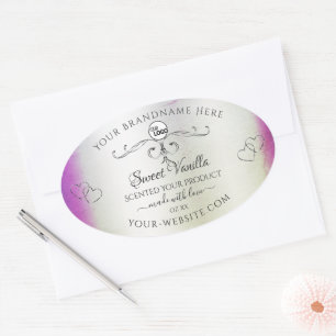 Silver Paarse marble  Product Labels Logo