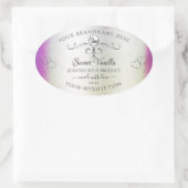 Silver Paarse marble Product Labels Logo (Tas)
