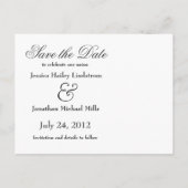 SILVER &PAARSE Save the Date Briefkaart (Achterkant)