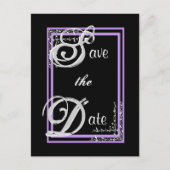 SILVER &PAARSE Save the Date Briefkaart (Voorkant)