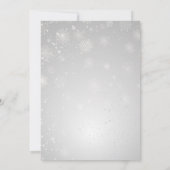 Silver Paarse Snowflakes Tiara Quinceañera Kaart (Achterkant)