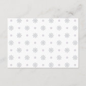 Silver & Paarse Winter Wonderland Boeken voor Baby Informatiekaartje (Achterkant)