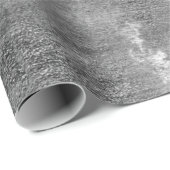Silver Paint Industrial Abstract Gray Graphite Vip Cadeaupapier (Rol Hoek)