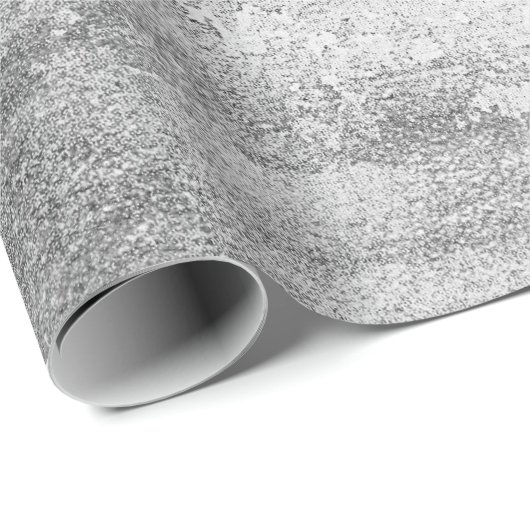 Silver Paint Industrial Cement Gray Grafiet Cadeaupapier (Rol Hoek)