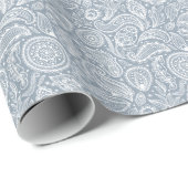 Silver Paisley Cadeaupapier (Rol Hoek)