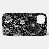 Silver paisley-patroon Case-Mate iPhone case (Achterkant (horizontaal))