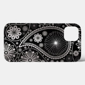 Silver paisley-patroon Case-Mate iPhone case (Achterkant (horizontaal))