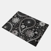 Silver paisley-patroon deurmat (Schuin)